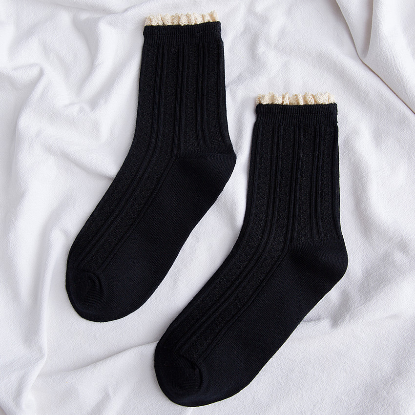 Slouch Socks Female Winter Socks Lace Breathable Socks